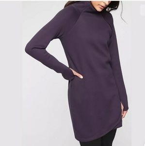 Athleta Purple Cozy Karma Sweatshirt Tunic Dress Size Medium